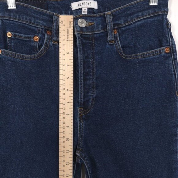 RE/DONE Women's Jeans 90s HIGH RISE ANKLE CROP Size 27 Button Fly 190-3WHRAC DRW - Picture 4 of 13
